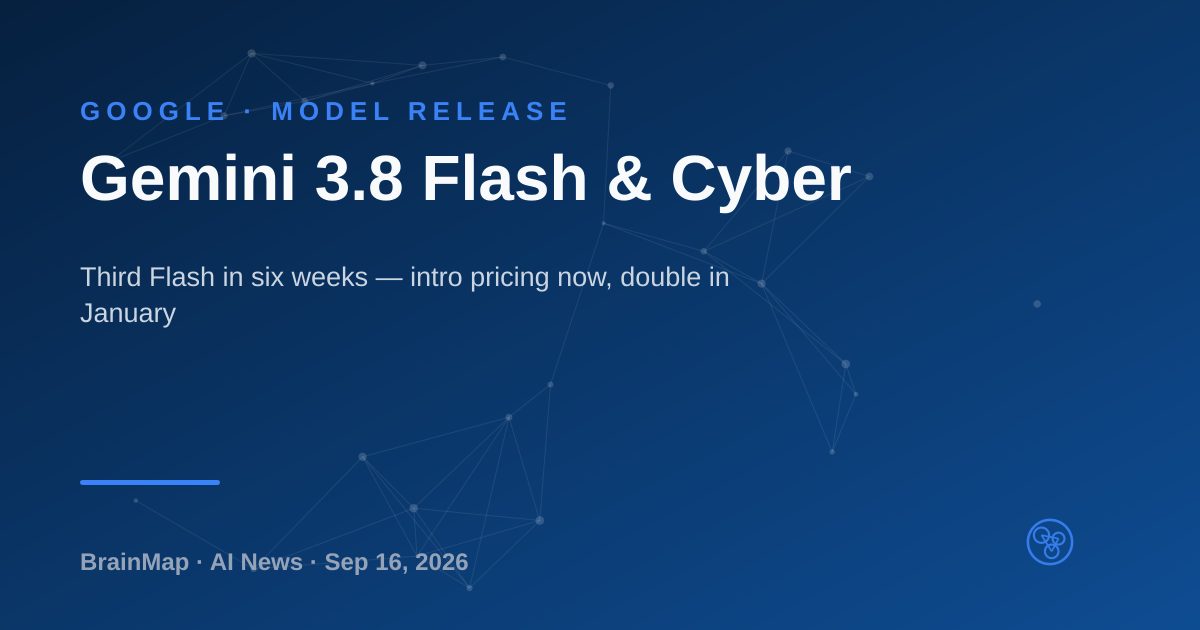 Gemini 3.8 Flash có bản Cyber và chiếc đồng hồ giá API