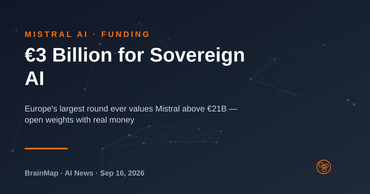 Mistral’s €3 Billion Raise Makes Sovereign Open-Weight AI Investable